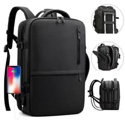 image-Man's Business Backpack High-Quality Nylon Notebook Backbag USB