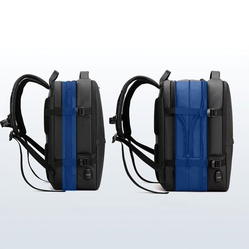 image-Man's Business Backpack High-Quality Nylon Notebook Backbag USB