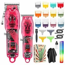 image-New Electric Hair Clippers Cordless Hair Trimmer Haircut Kit 16 Guide