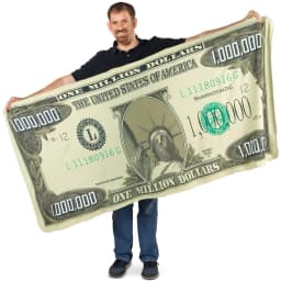 image-Million-dollar Novelty Blanket Flannel Funny Plush