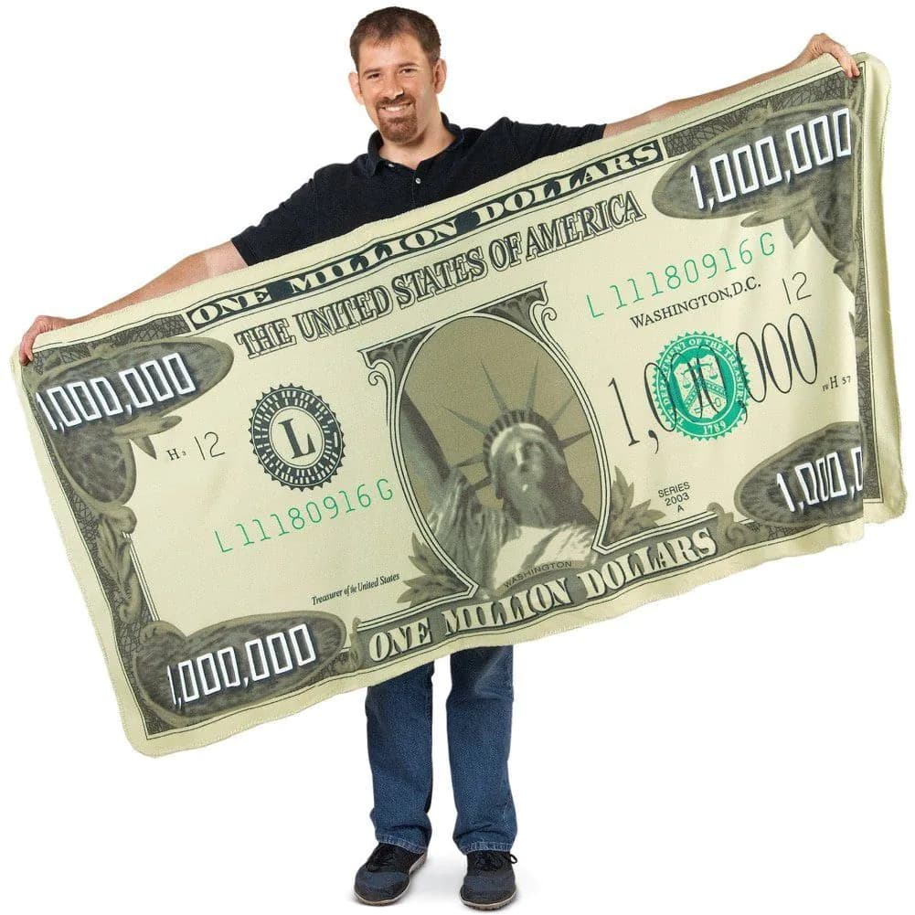 image-Million-dollar Novelty Blanket Flannel Funny Plush