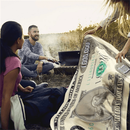 image-Million-dollar Novelty Blanket Flannel Funny Plush