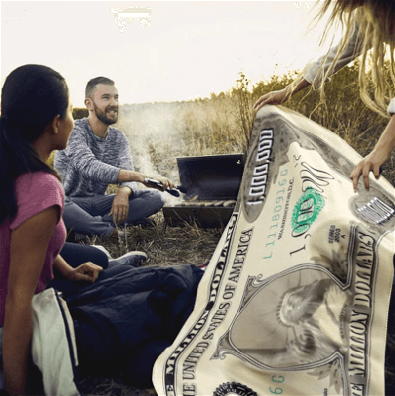 image-Million-dollar Novelty Blanket Flannel Funny Plush