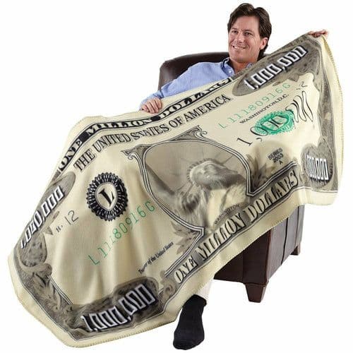 image-Million-dollar Novelty Blanket Flannel Funny Plush