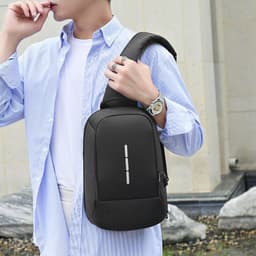 image-Business Crossbody Backpack For Men Multi-function Waterproof Bags