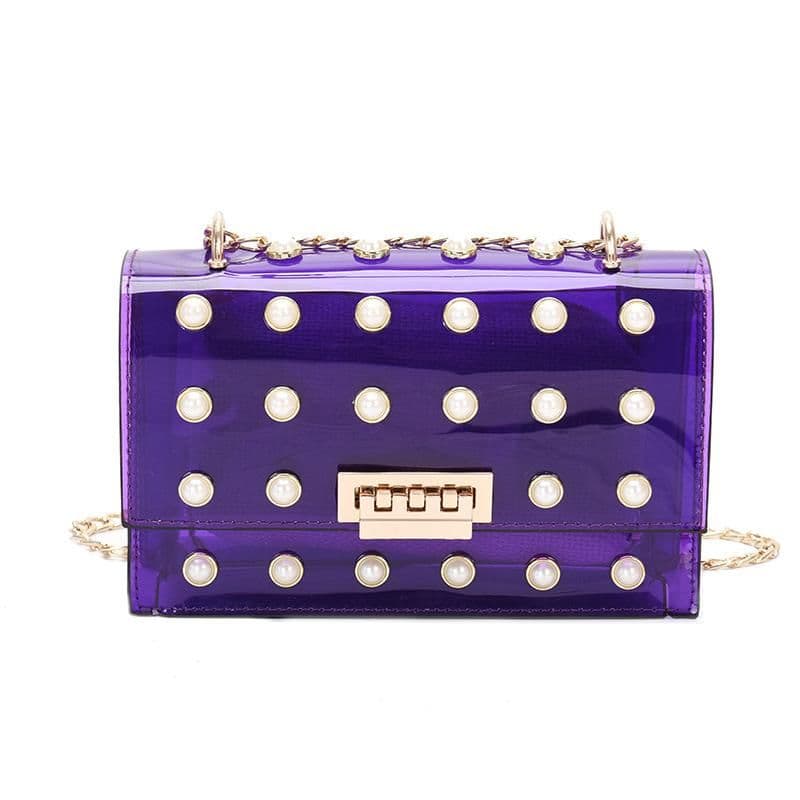 image-High Quality Women‘s Pearl Rivet Messenger Bag