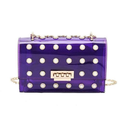 image-High Quality Women‘s Pearl Rivet Messenger Bag