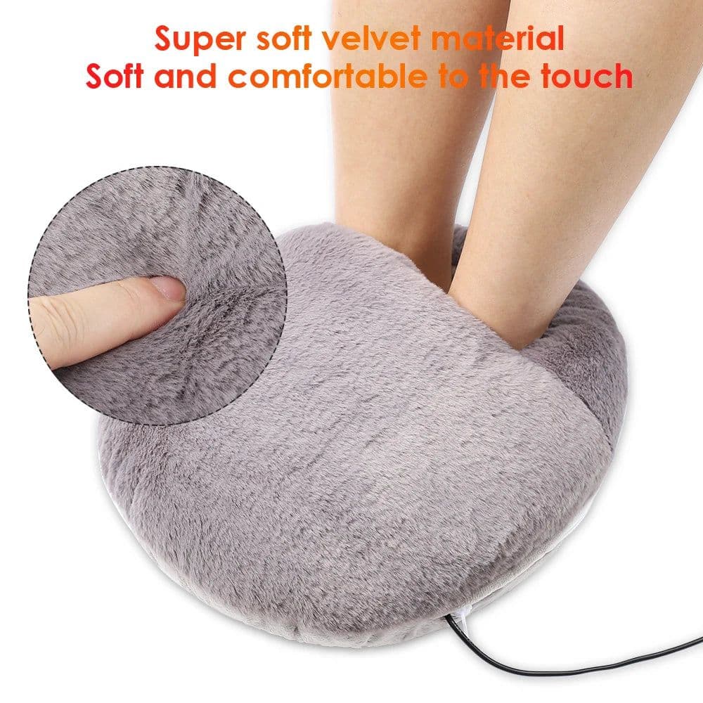 image-USB Foot Warmer Constant Temperature Heating Pad Soft Velvet Washable