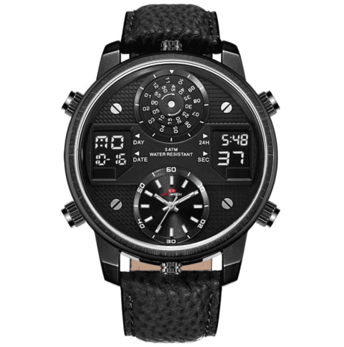 image-Multifunctional Dual Display Electronic Quartz Watch