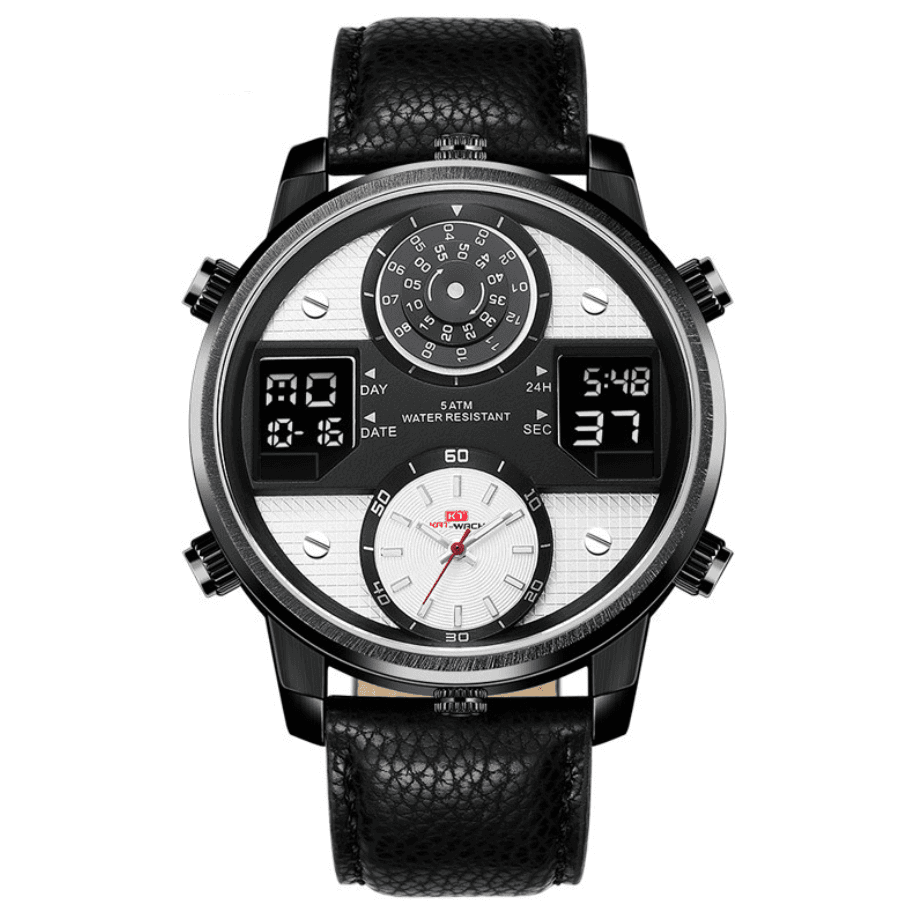 image-Multifunctional Dual Display Electronic Quartz Watch