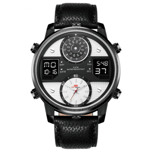 image-Multifunctional Dual Display Electronic Quartz Watch