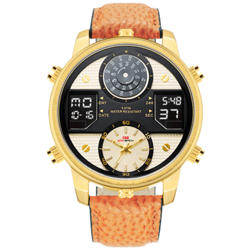 image-Multifunctional Dual Display Electronic Quartz Watch