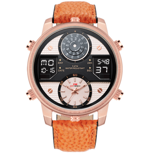 image-Multifunctional Dual Display Electronic Quartz Watch