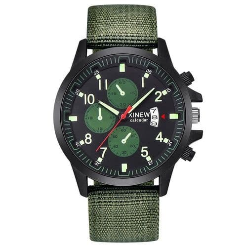 image-Fashion Nylon Band Military Sports Watch For Men