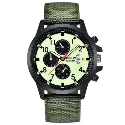 image-Fashion Nylon Band Military Sports Watch For Men