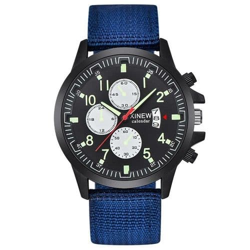 image-Fashion Nylon Band Military Sports Watch For Men