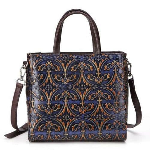 image-Retro-embossed Messenger Bag For Ladies And Women