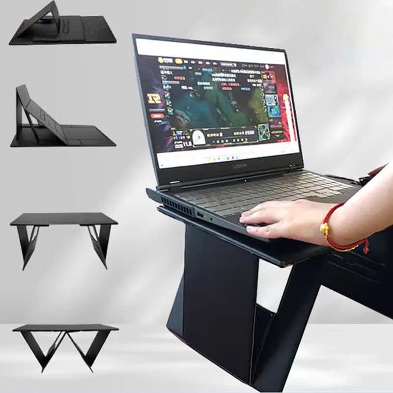 image-Foldable Laptop Desk Portable Adjustable Mini Laptop Stand Desk For