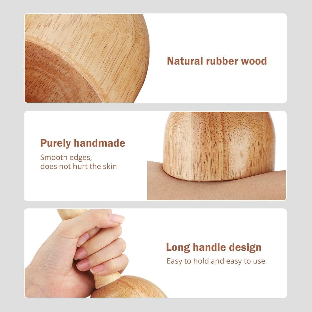 image-1pc Wooden Massage Cup Wood Massage Tools hand massager for Full-Body
