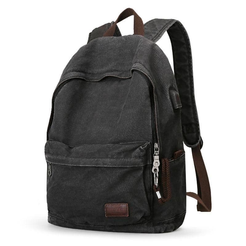 image-Large Retro Canvas Backpack For Men And Women