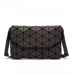 image-Japanese Style Triangle Pattern Messenger Bag For Women
