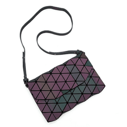 image-Japanese Style Triangle Pattern Messenger Bag For Women