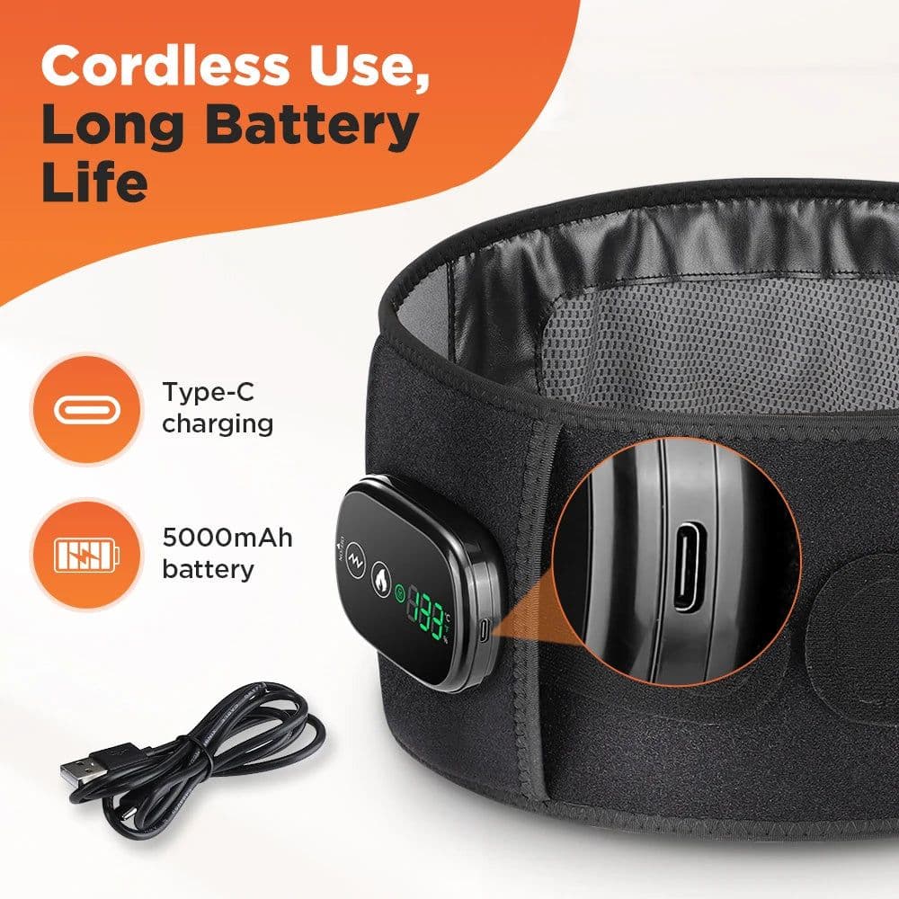 image-Electric Heating Waist Massager Vibration Hot Compress Lumbar Brace
