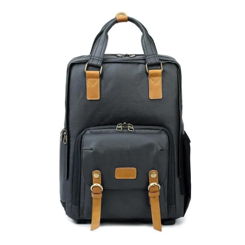 image-Professional Simple Light Canvas Fashion Camera Backpack