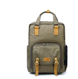 image-Professional Simple Light Canvas Fashion Camera Backpack