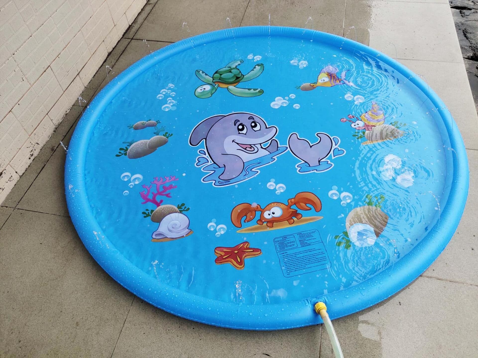 image-Durable Kid's Water Spray Pool Mat Splash Sprinkle Play Mat