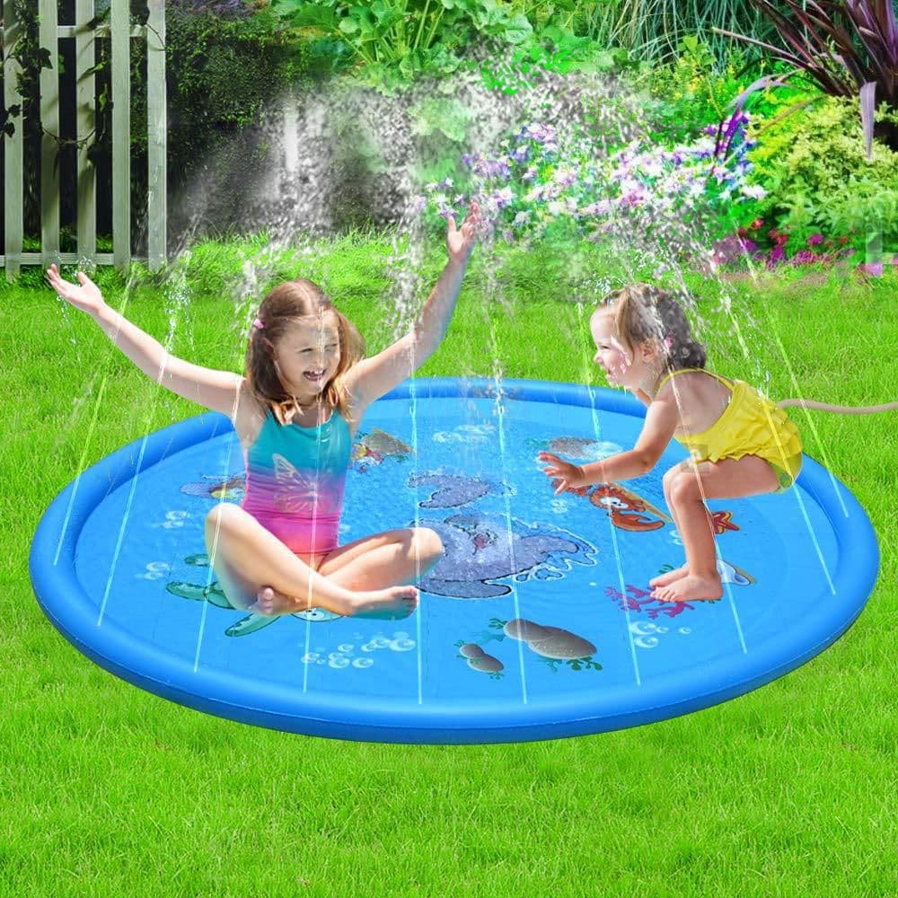 image-Durable Kid's Water Spray Pool Mat Splash Sprinkle Play Mat