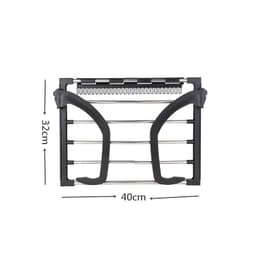 image-Stainless Steel Balcony Drying Rack Shoe Rack Portable Window Frame