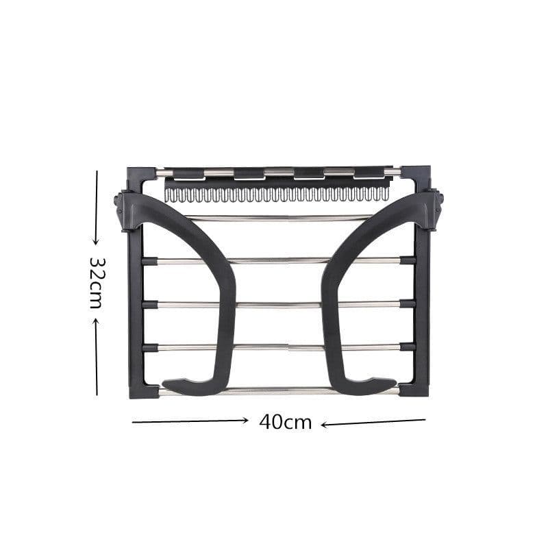 image-Stainless Steel Balcony Drying Rack Shoe Rack Portable Window Frame