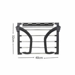 image-Stainless Steel Balcony Drying Rack Shoe Rack Portable Window Frame