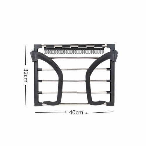 image-Stainless Steel Balcony Drying Rack Shoe Rack Portable Window Frame
