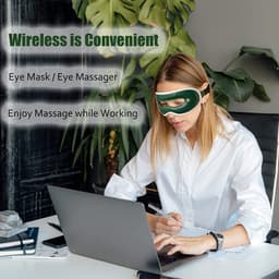 image-Electric Heated & Vibration Eye Massager Sleep Eye Mask Relieve Eye