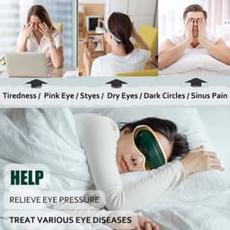 image-Electric Heated & Vibration Eye Massager Sleep Eye Mask Relieve Eye
