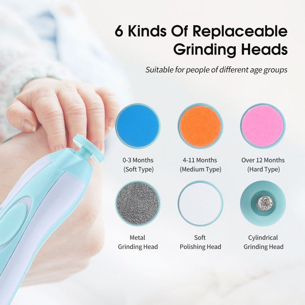 image-Electric Baby Nail Trimmer Kids Scissors Infant Nail Care Safe Nail