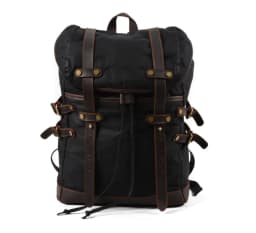 image-Large Korean Style Canvas Backpack For Men