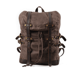 image-Large Korean Style Canvas Backpack For Men