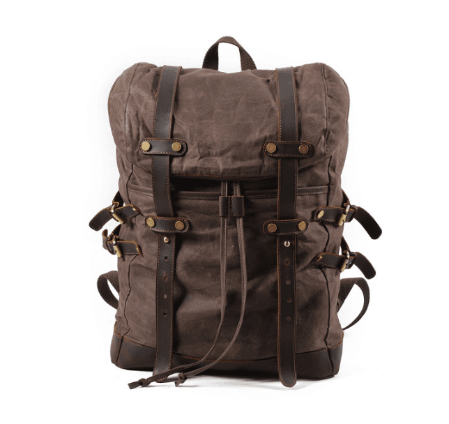 image-Large Korean Style Canvas Backpack For Men