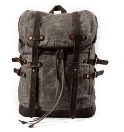 image-Large Korean Style Canvas Backpack For Men