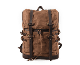 image-Large Korean Style Canvas Backpack For Men