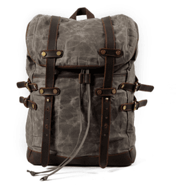 image-Large Korean Style Canvas Backpack For Men
