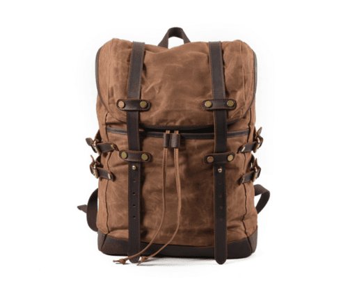 image-Large Korean Style Canvas Backpack For Men