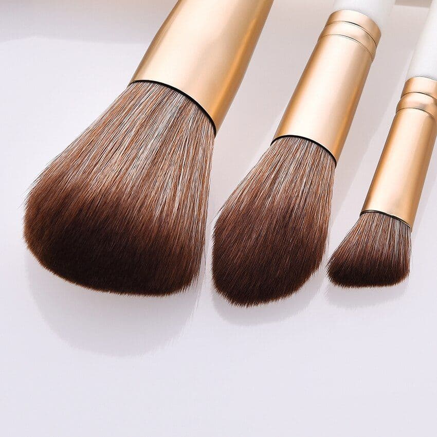 image-13pcs cone Pearl White Makeup Brushes Set Loose Powder Eyeshadow