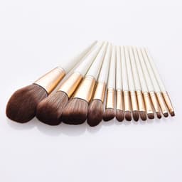 image-13pcs cone Pearl White Makeup Brushes Set Loose Powder Eyeshadow