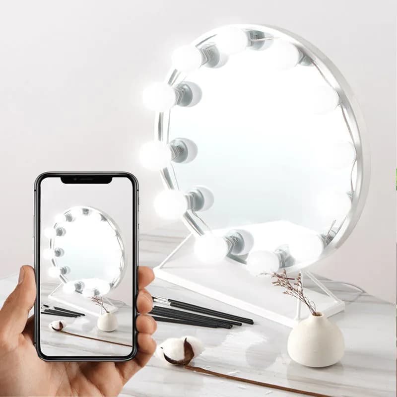 image-LED Make Up Mirror Light Bulb USB Holly Wood Makeup Light