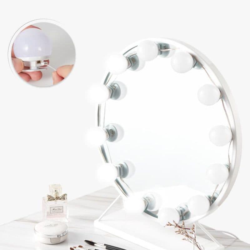 image-LED Make Up Mirror Light Bulb USB Holly Wood Makeup Light
