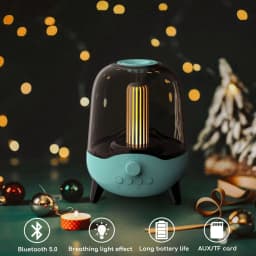 image-Portable Wireless Bluetooth Speaker Flickering Ambient Light